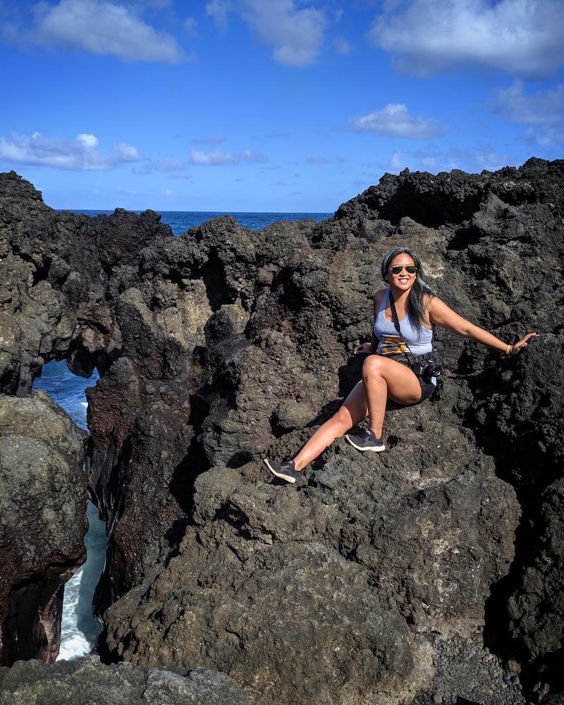 lava rocks at Waiʻānapana State Park road to hana maui