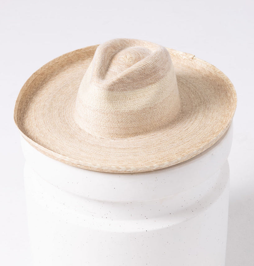 Mexican Style Wide Brim Straw Hat - Natural OSFM