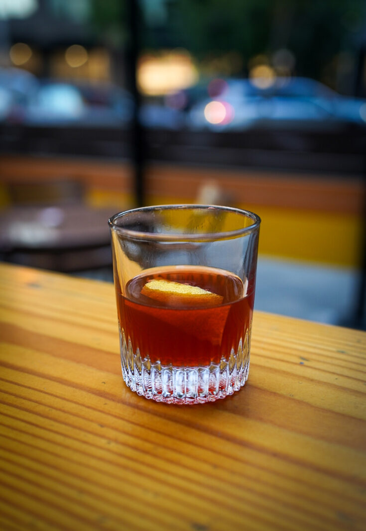 Chai Sazerac Cocktail from Trade Winds Tavern Seattle WA