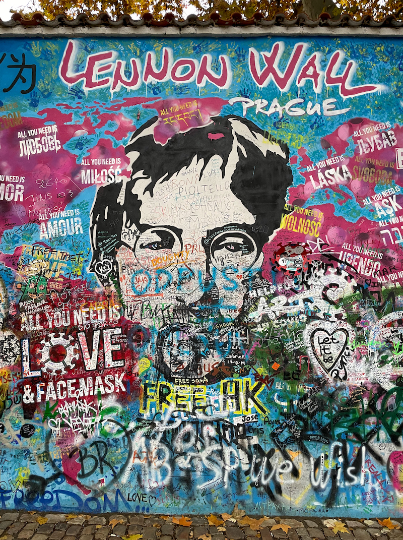 Lennon Wall in Lesser Town Prague Czech Republic