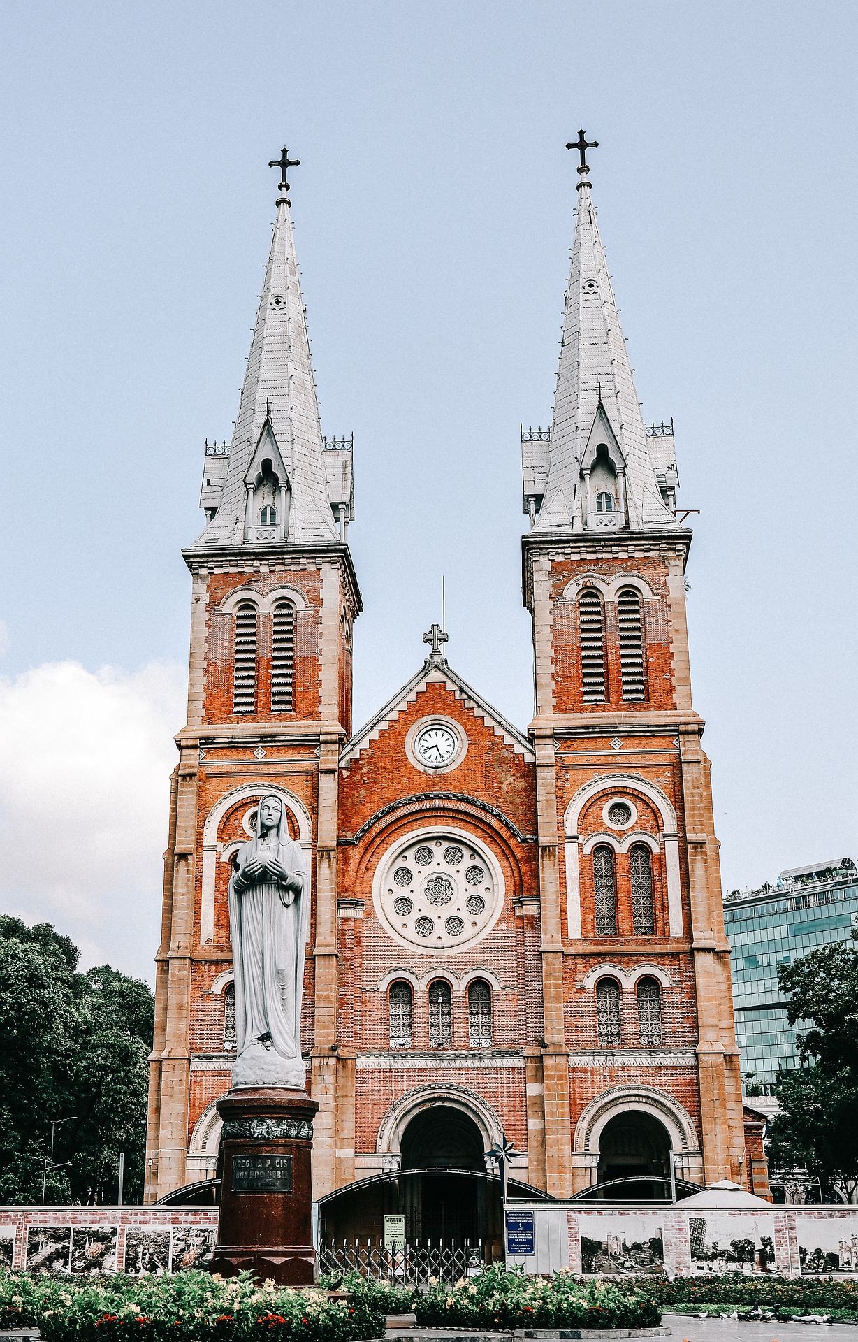 pink cathedral notre dame ho chi minh city vietnam