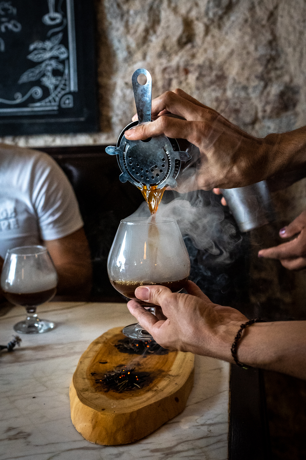 Smoked Carajillo Cocktail from Epoca in Cartagena Colombia