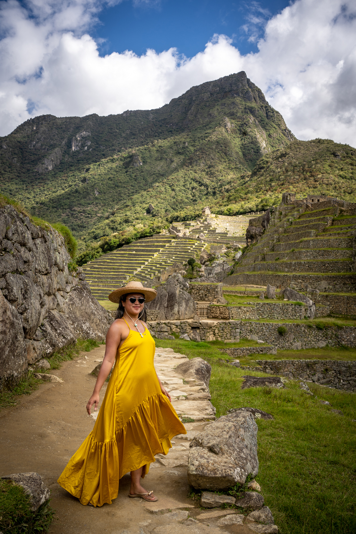 Peru Machu Picchu Perrin and Co Ella Dress Sunshine Yellow Lack of Color hat