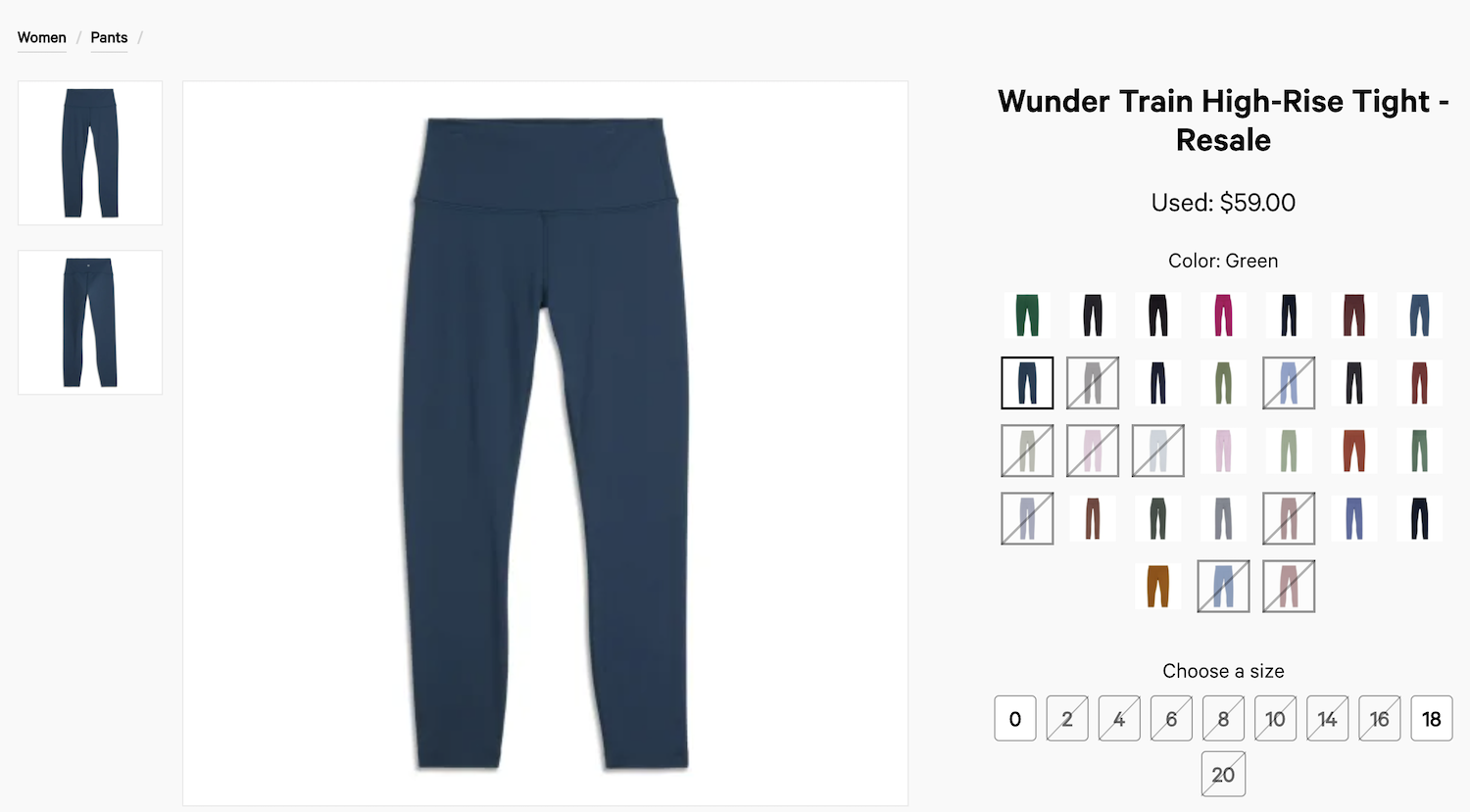 lululemon like new product listing wunder train leggings