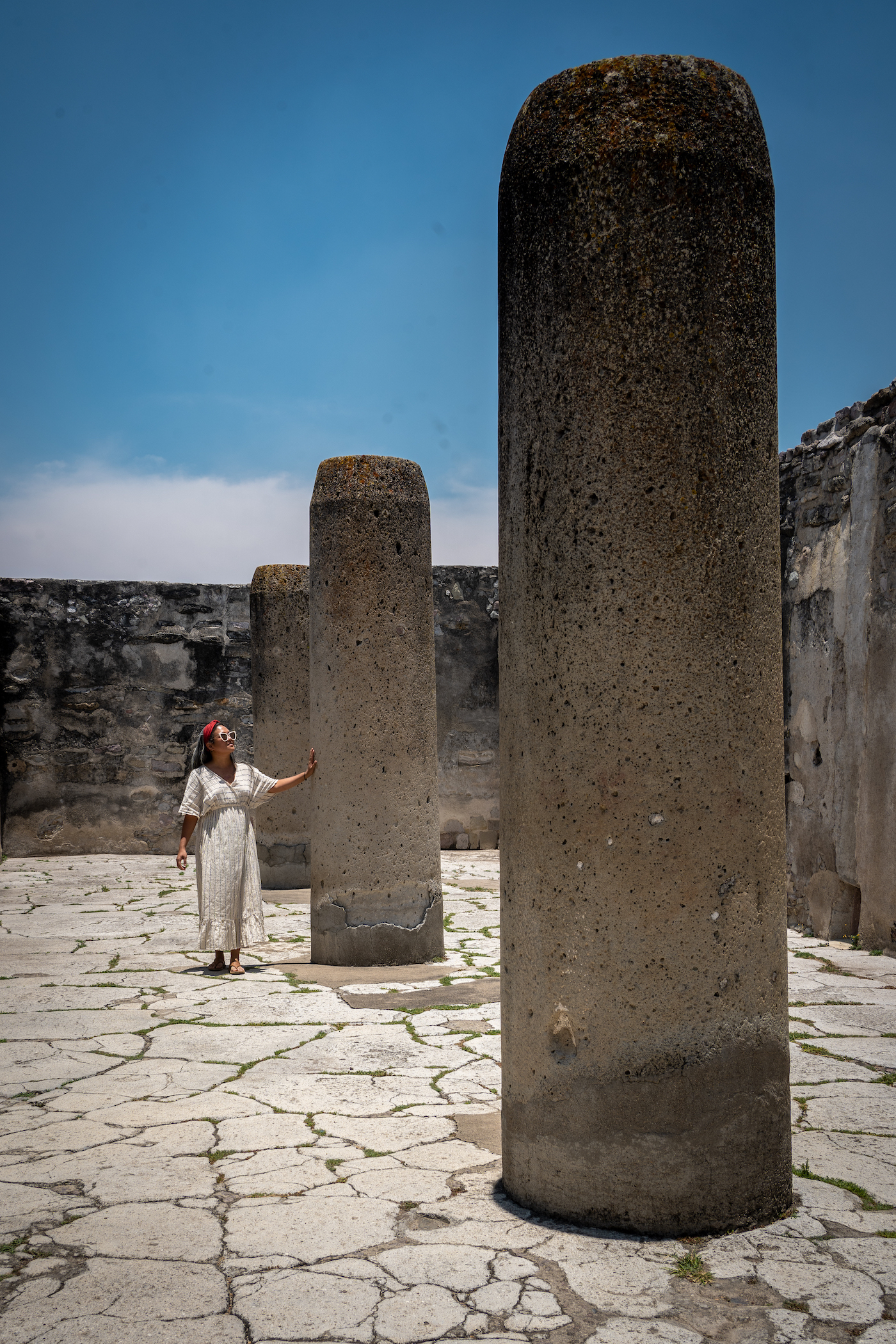 Mitla Ruins in Oaxaca Mexico Archeological site World Market Travel Kaftan Dress