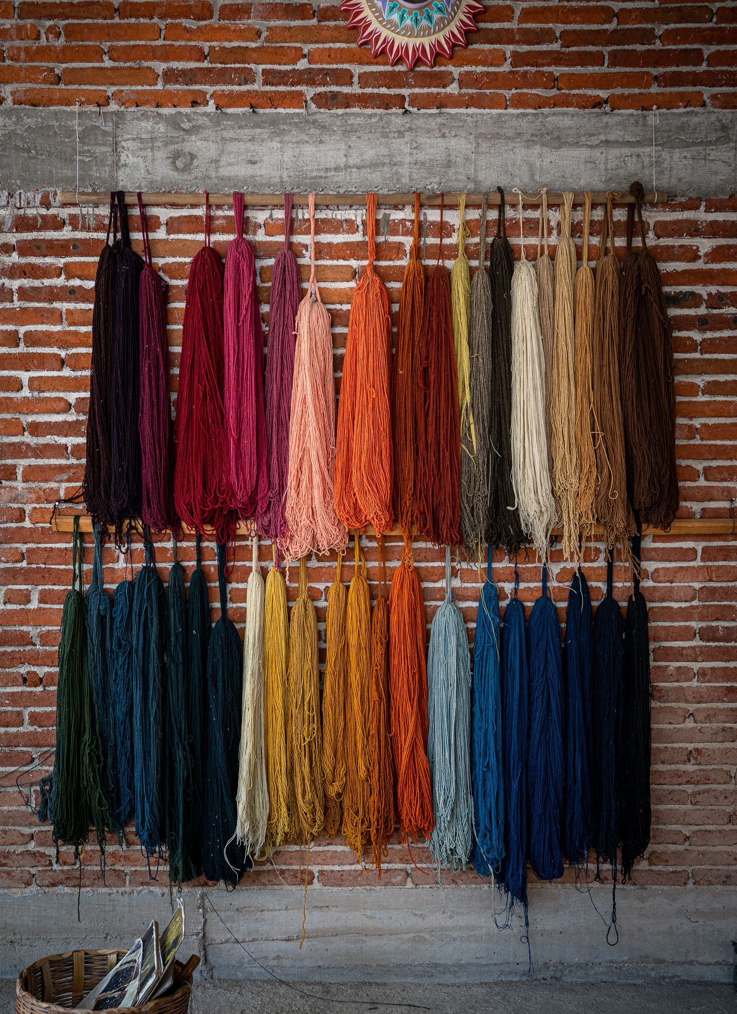 Textile making demonstration in Oaxaca Mexico