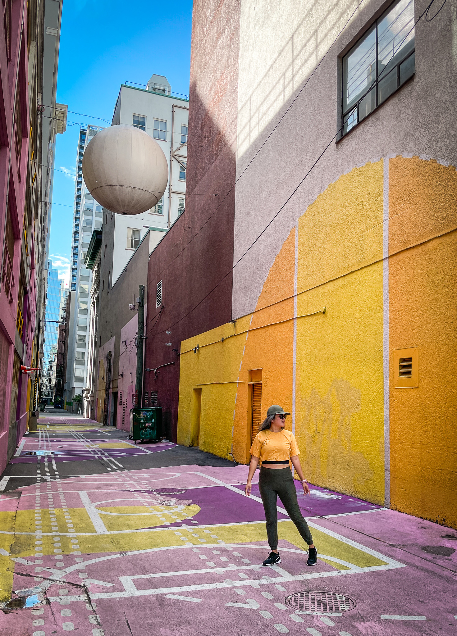 Colorful Alley Oop street art vancouver BC Canada