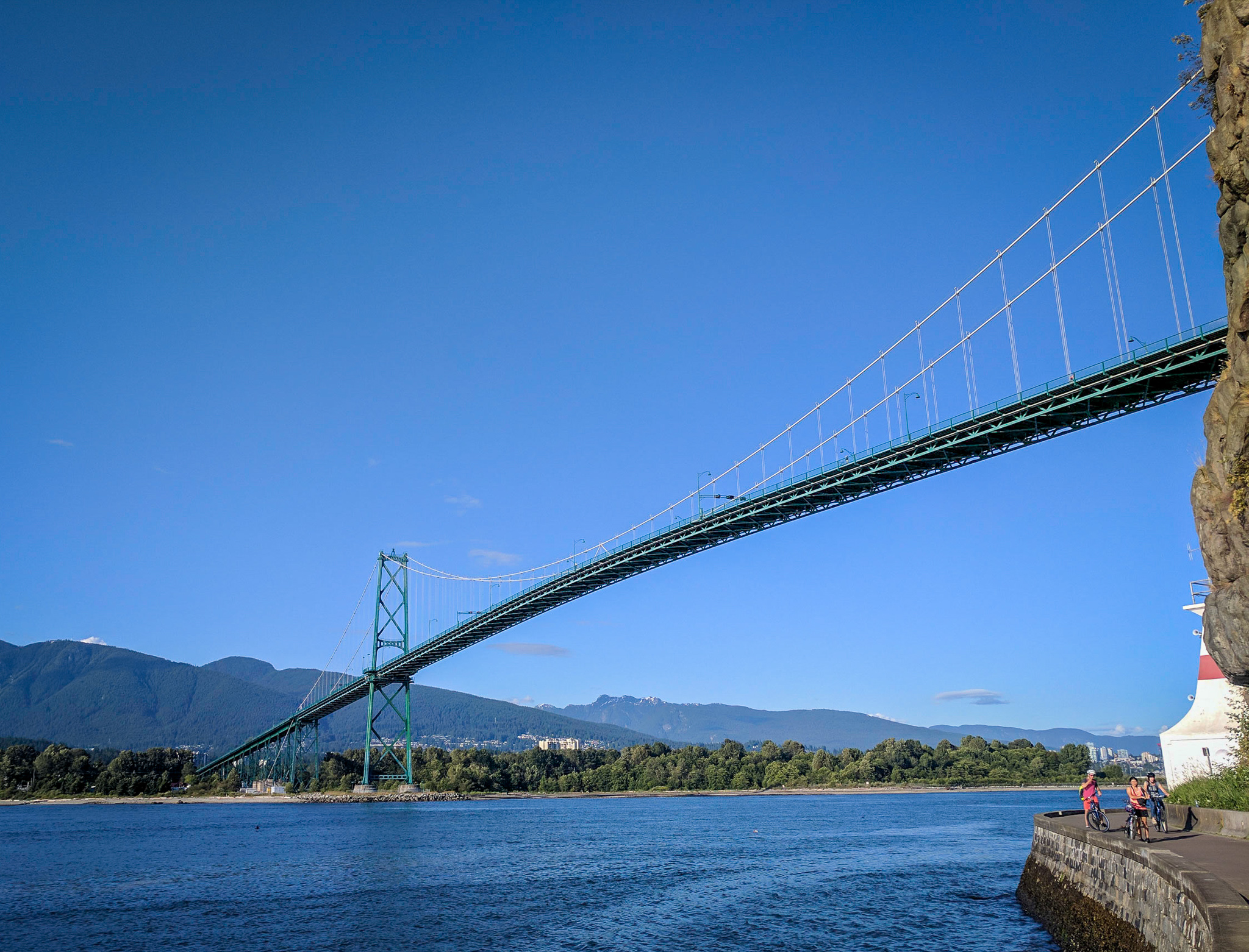 Lions Gate Bridge Stanley Park Vancouver BC Canada