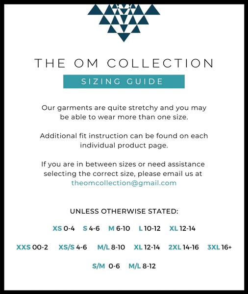 om collection size chart