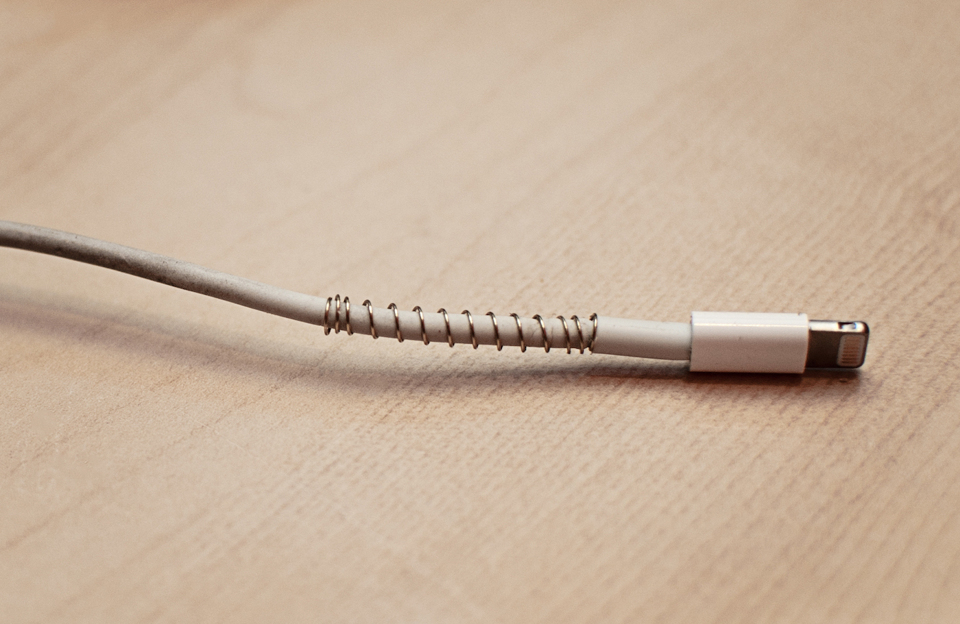 use pen spring on cord to prevent damage and breakage
