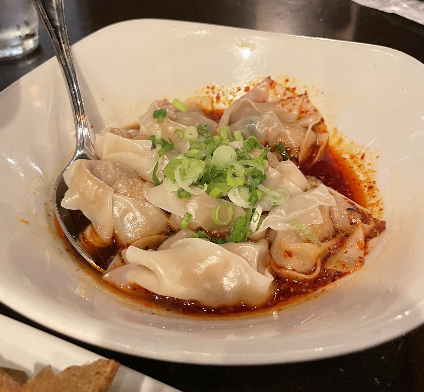 Din Tai Fung Shrimp and Kurubota Pork Wontons with Spicy Sauce