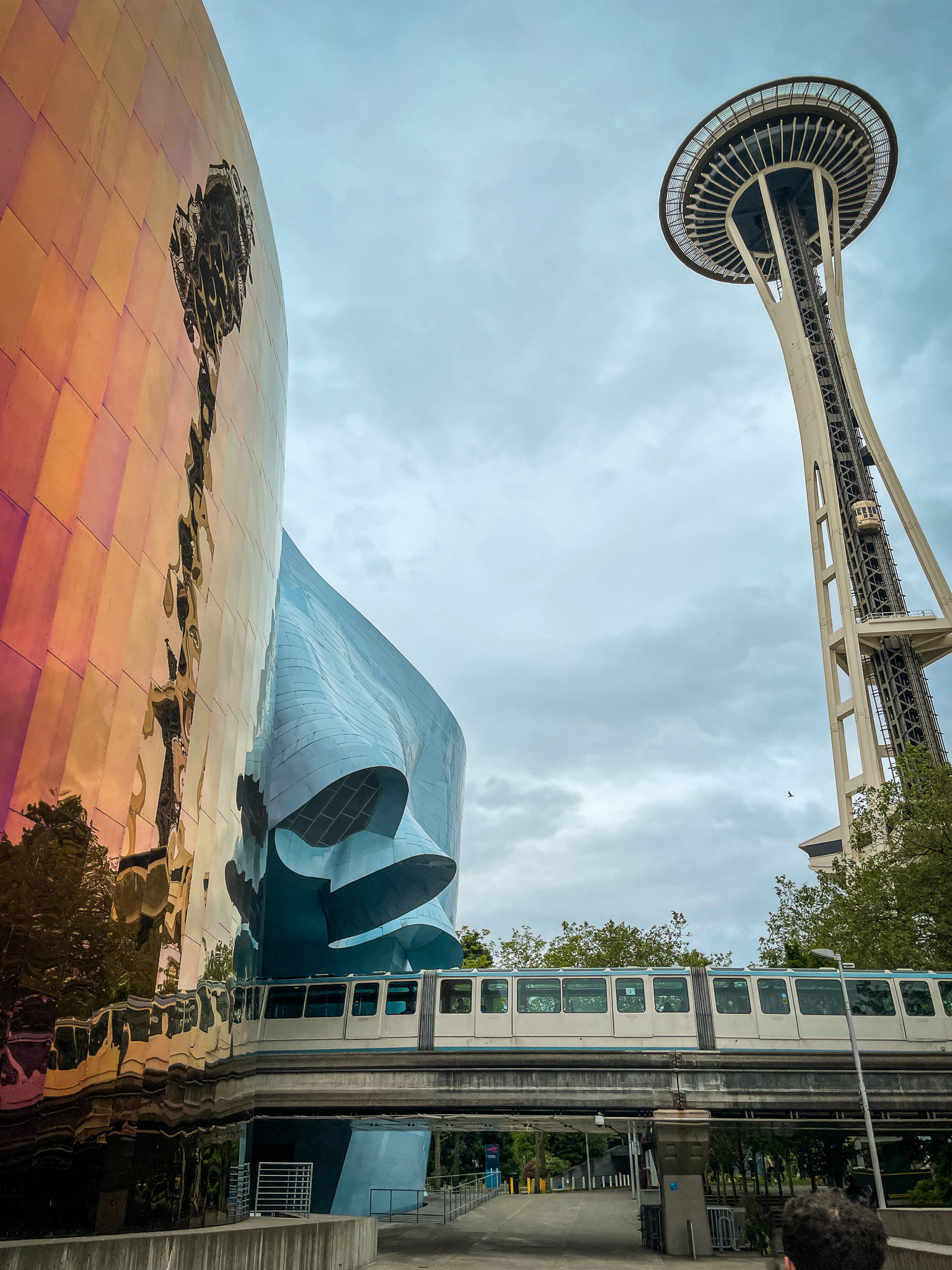 Seattle Space Needle and MoPOP Museum Monorail