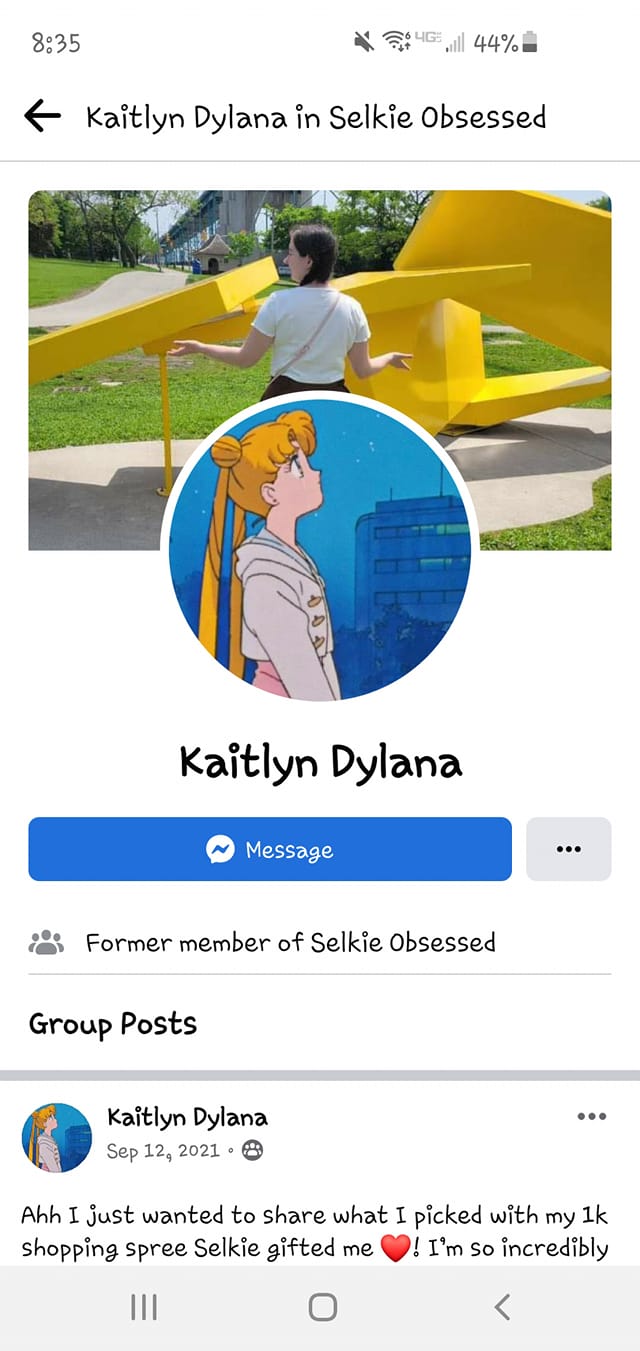 kaitlyn Dylana chapman is a scammer on facebook