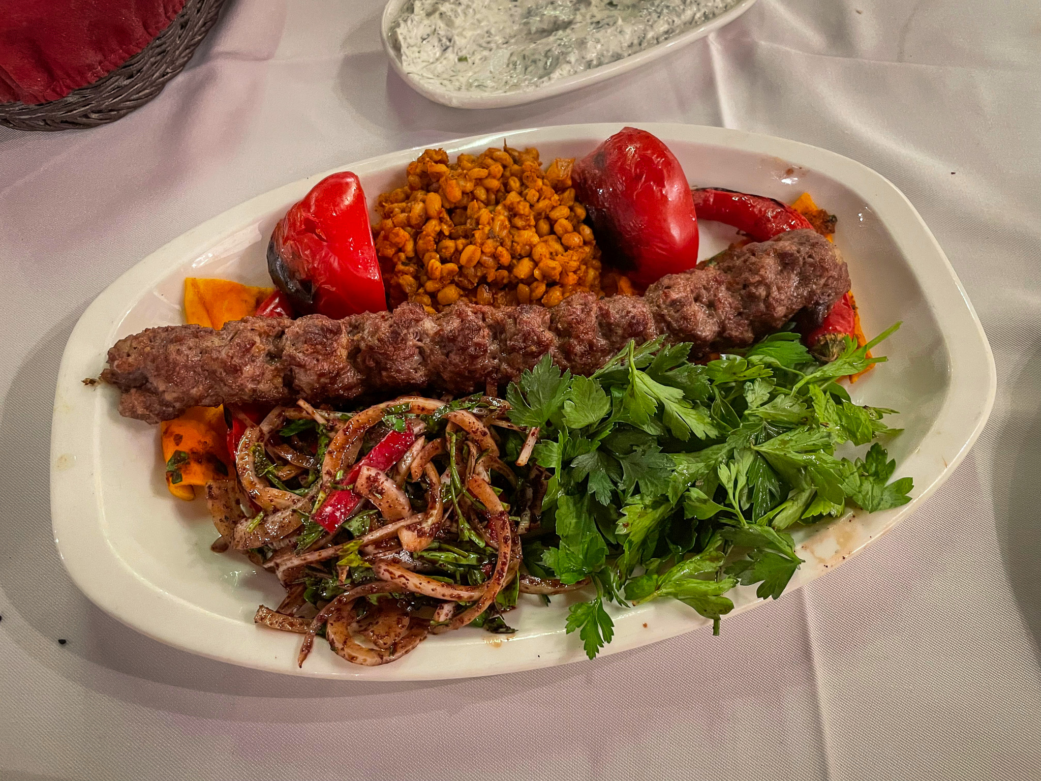 Al Madina Kebab kabob dinner entree plate Istanbul Turkey