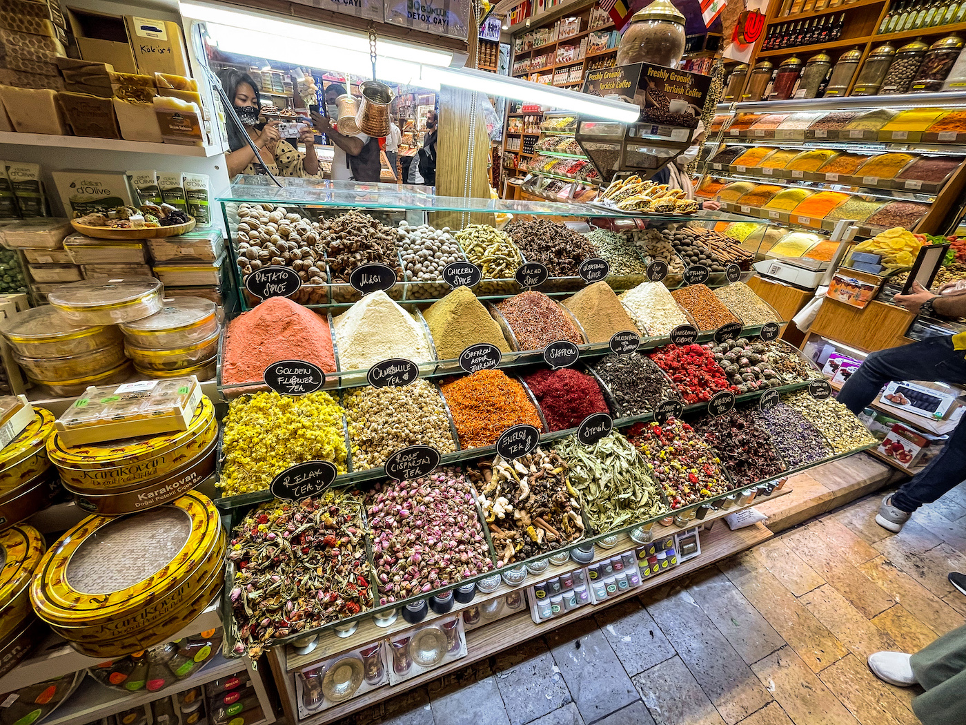 Spice Bazaar store in Istanbul Turkey