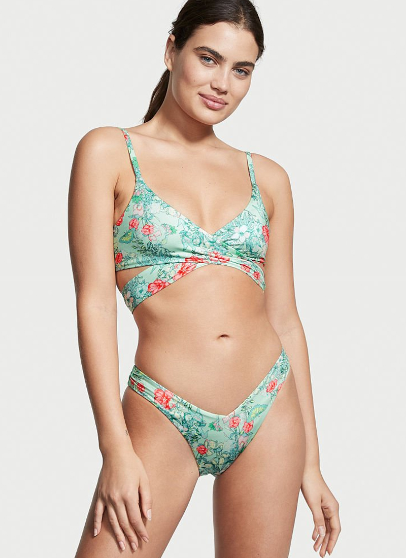 Victorias Secret Wrap Brazilian Bikini Butterfly Floral