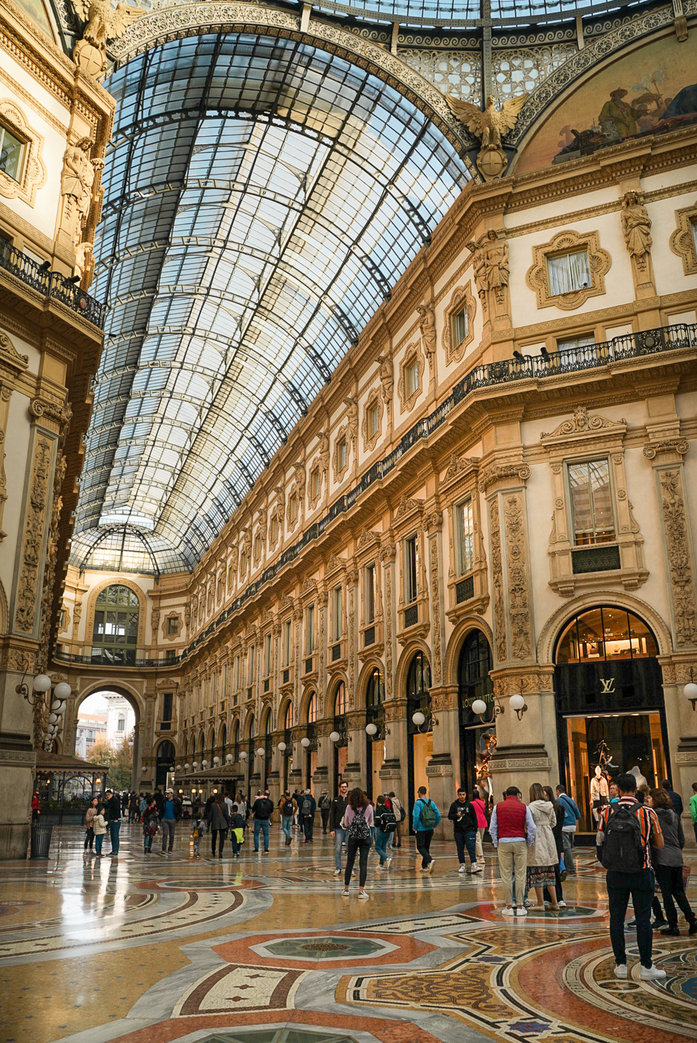 Galleria Vittorio Emanuele II Mall Milan Italy shopping center