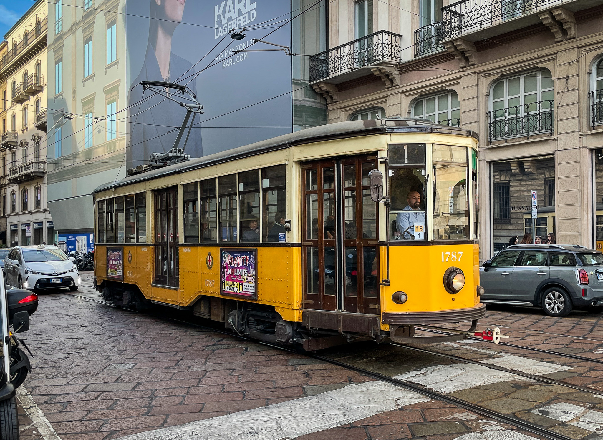 Tram in Milan Italy