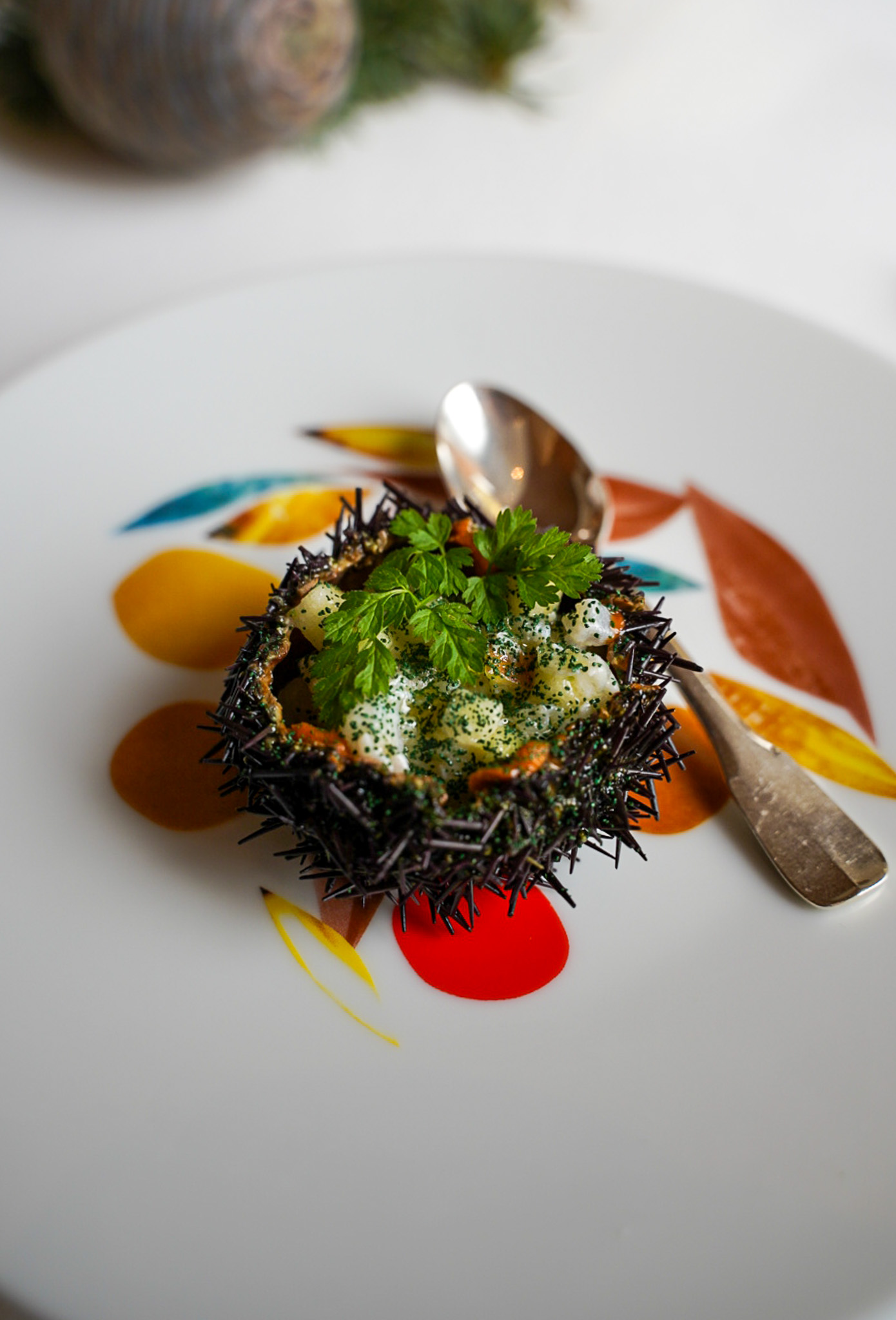 sea urchin and langostines Arpege Paris France