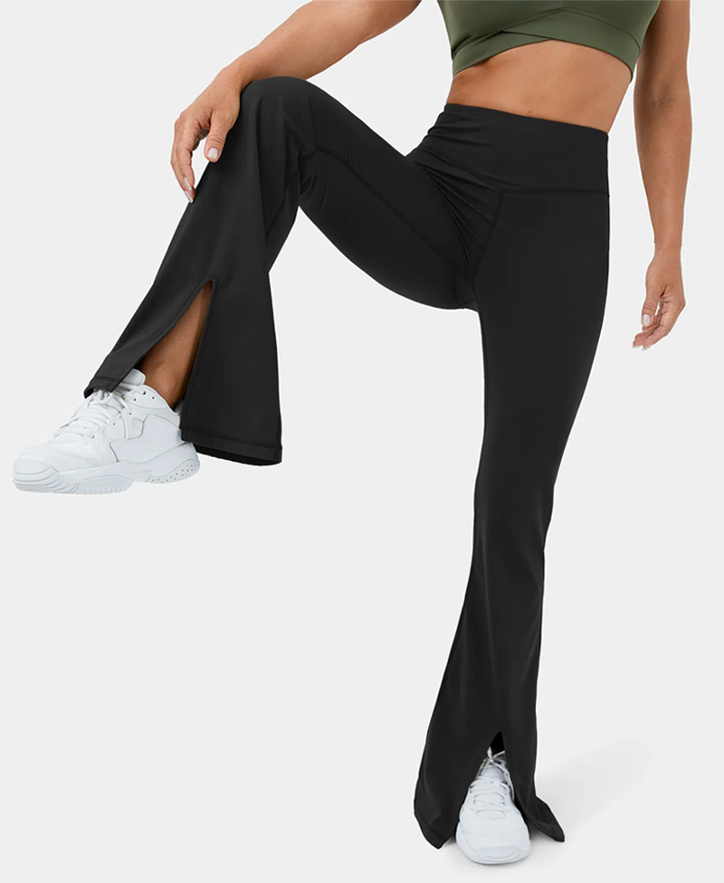 Nike Air High-waisted Full-length Split-hem Leggings in Black