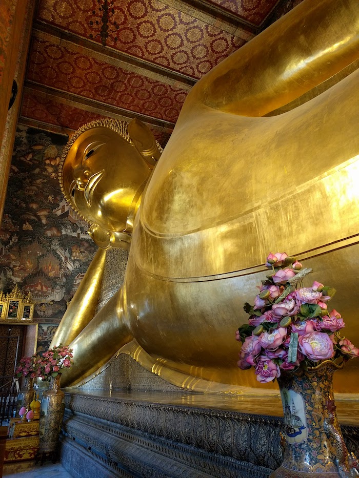 reclining buddha at wat pho bangkok thailand