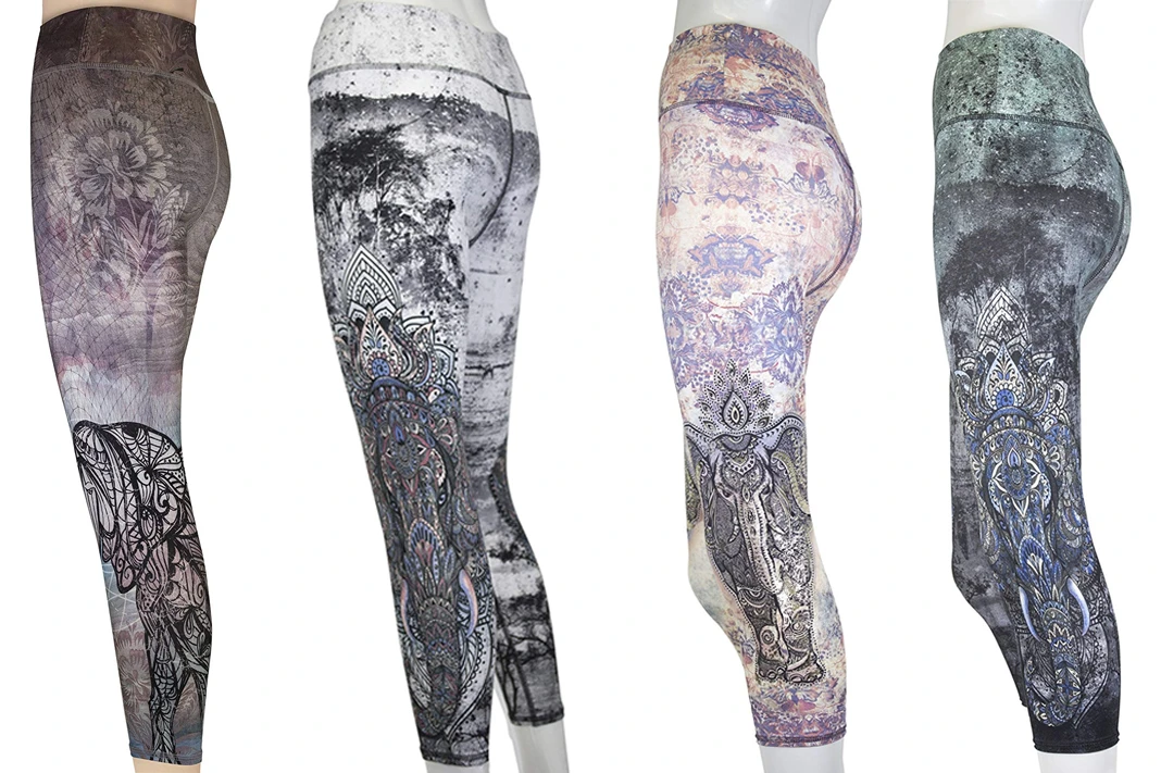 Evolution and Creation EVCR Hayley Elephant Rhapsody Leggings Yoga Pants  Size S