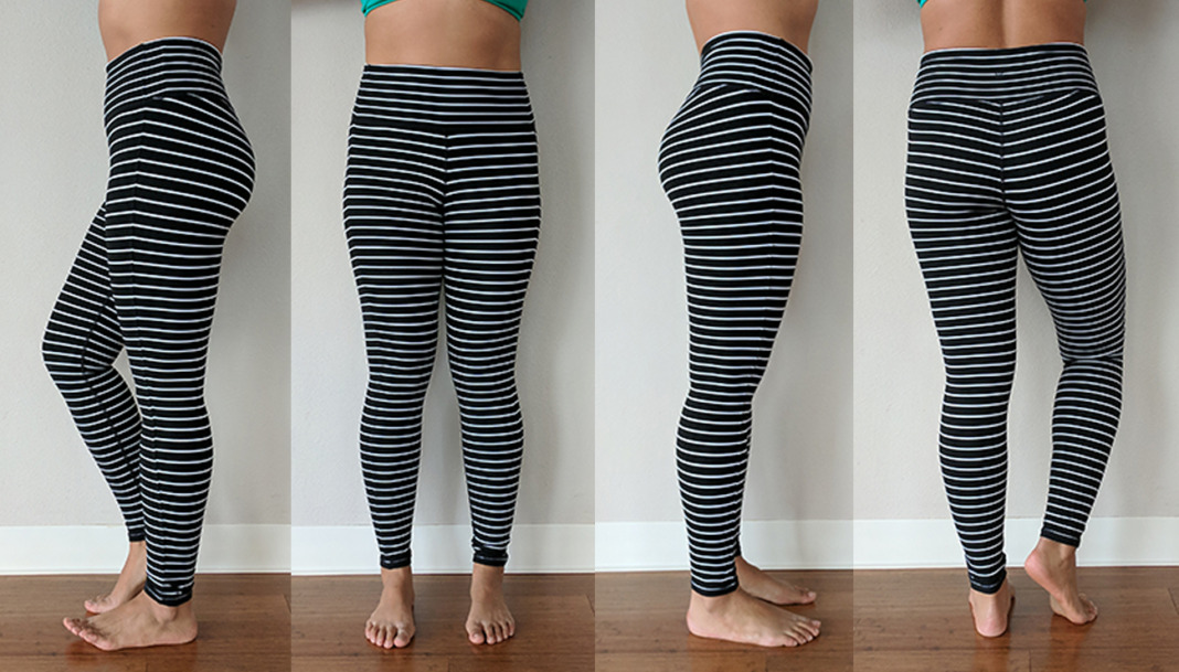 ATHLETA Women Size S High Rise Bold Stripe Chaturanga Tight Leggings  Yoga153086
