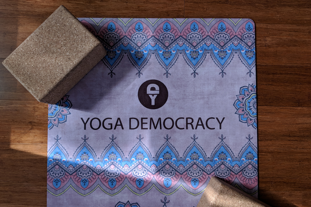 yoga democracy review mystic elephant yoga mat logo