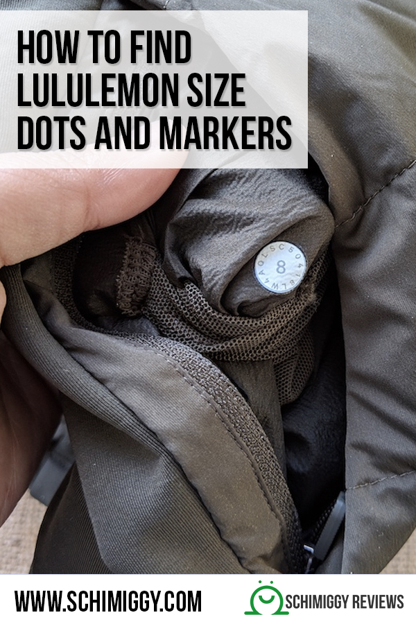 How to Find lululemon Size Dots and Markers - Schimiggy Reviews