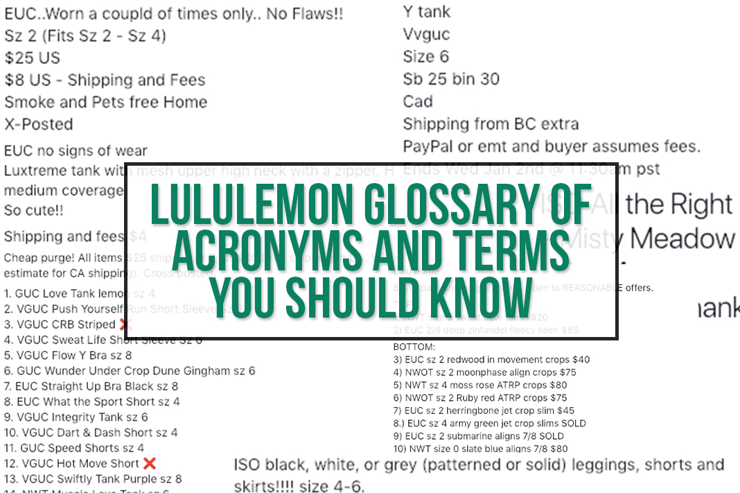lululemon Glossary of Acronyms and Terms You Should Know