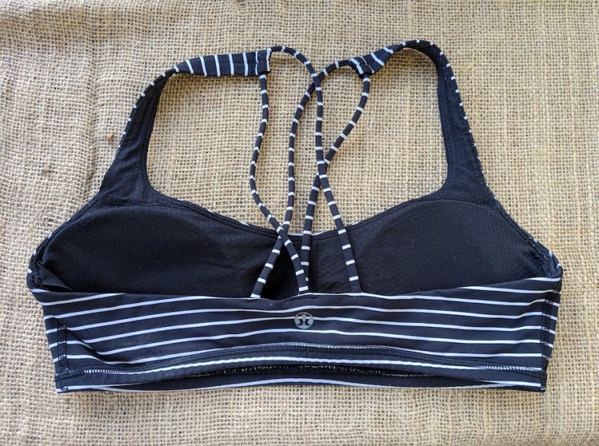 lululemon striped sports bra