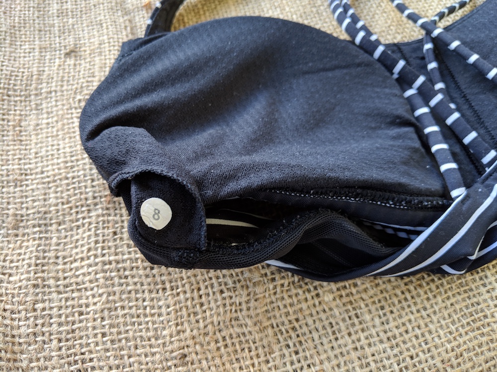where to find lululemon size dot free to be sports bra parallel stripe inner bra pocket
