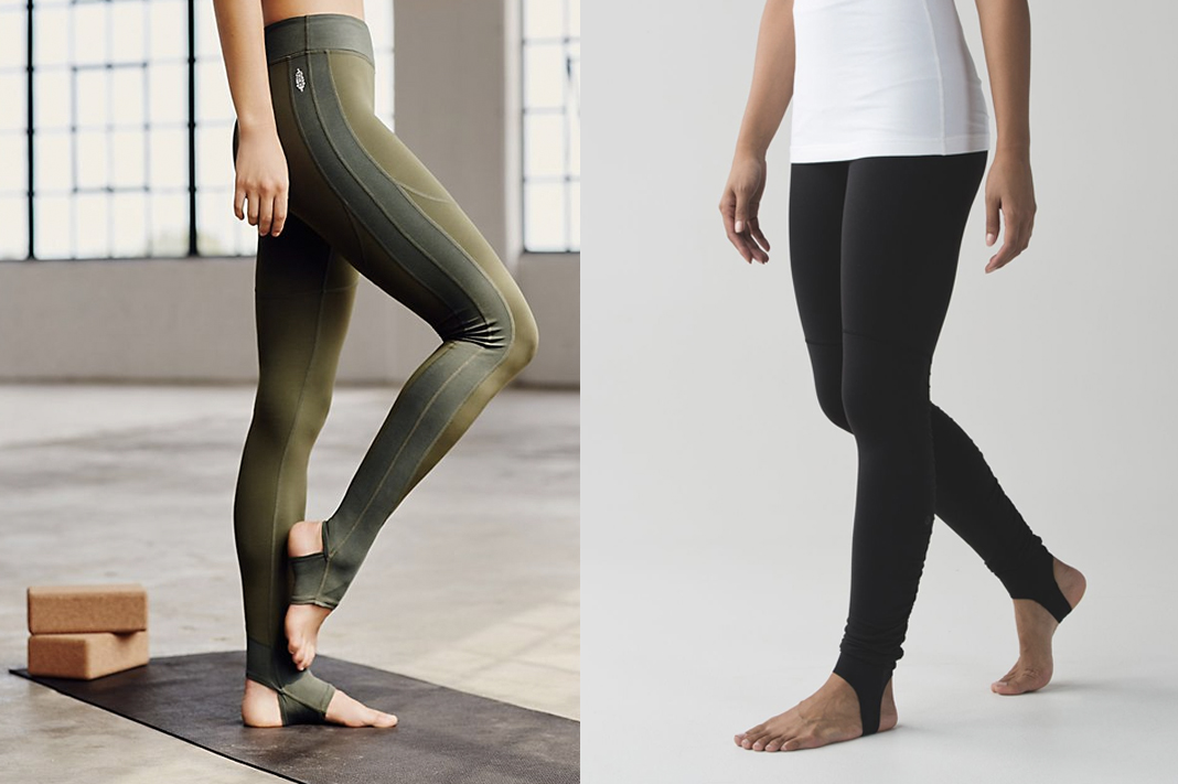 yoga leggings with foot straps