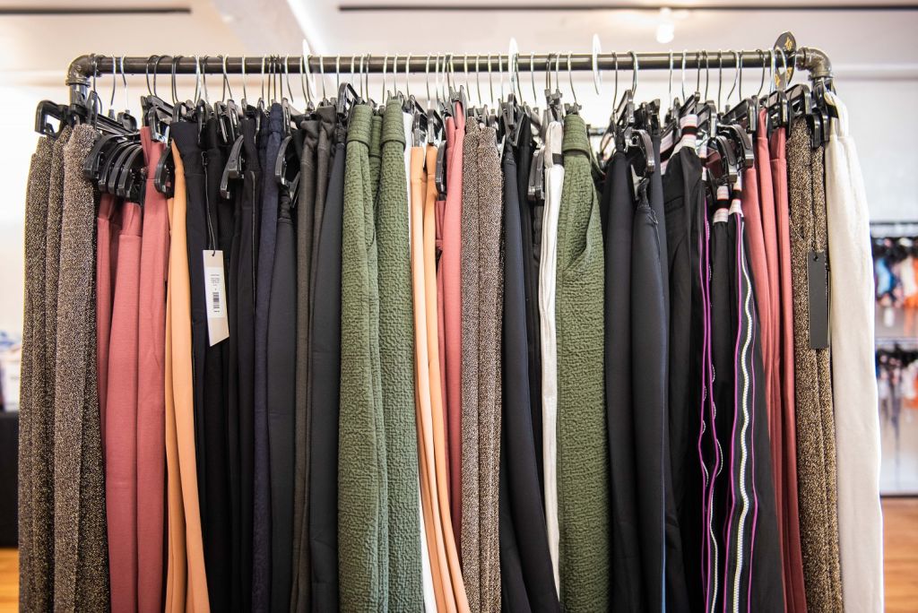 carbon38 sample sale pant rack