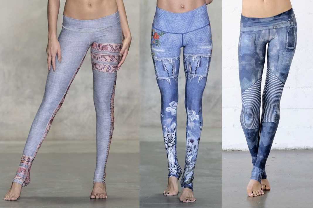 Women's Denim Print Fake Jeans Look Like Leggings Sexy Stretchy High Waist  Slim Fitted Skinny Jeggings Tights Trousers - Walmart.com