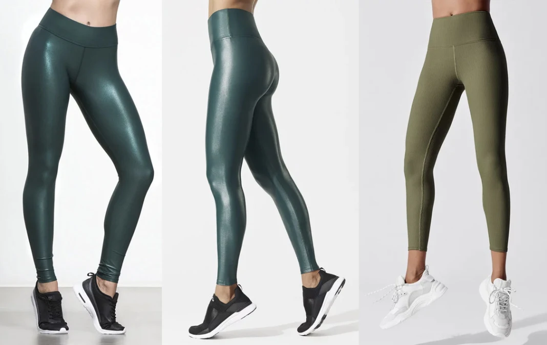 Carbon38, Pants & Jumpsuits, Carbon38 Twotone Ribbed Legging 78 Green