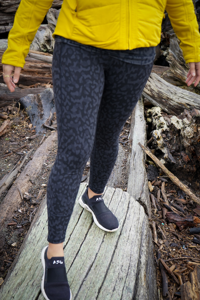 Lululemon Leopard Leggings and Vest Outfit