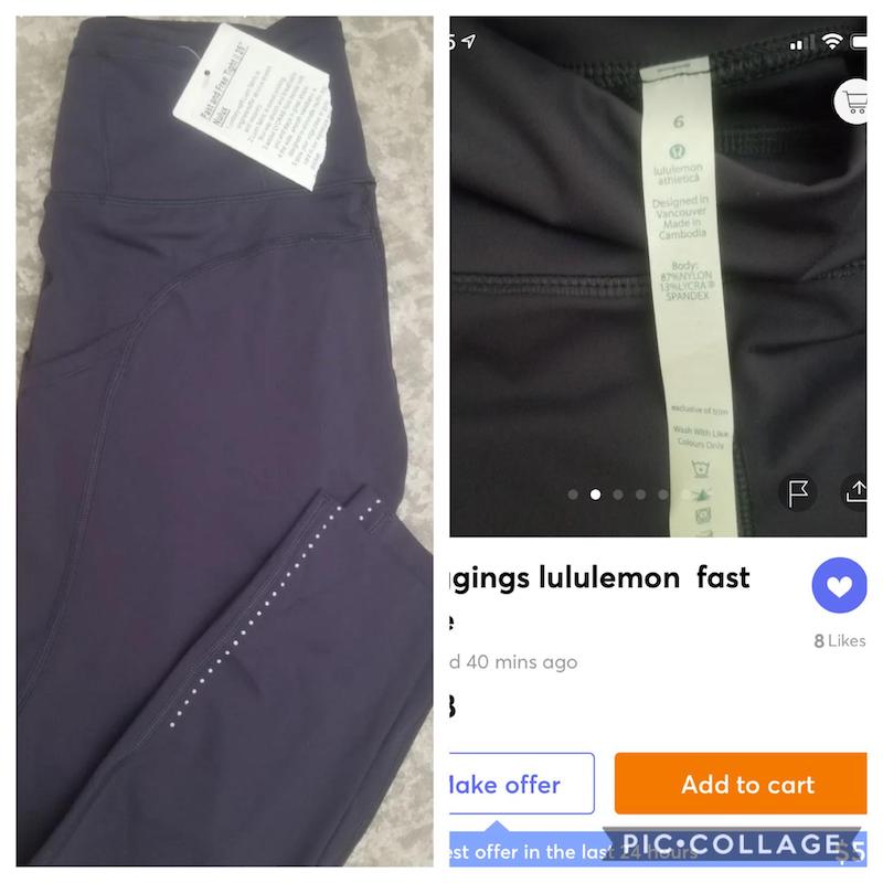 comparing real vs fake lululemon tights, Gallery posted by Faithfullyours
