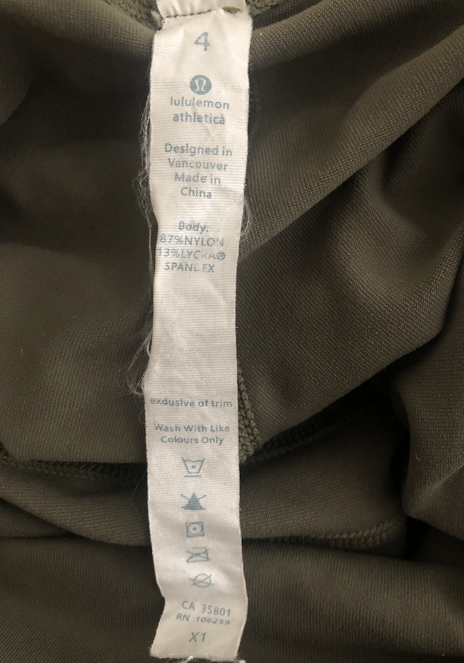 Lululemon Rip Tag Numbers For Sale In Tex