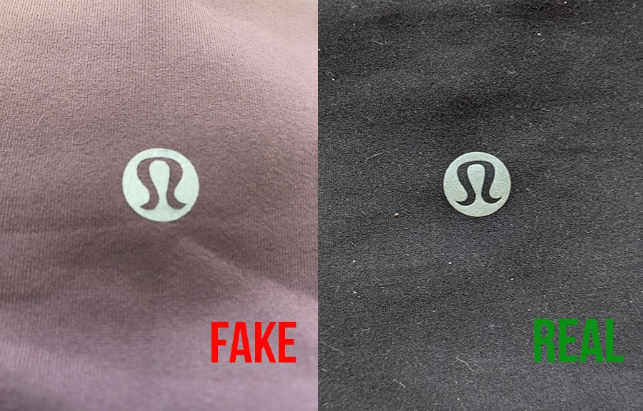 Fake lululemon alert 🚨 At first glance this looks pretty good! The zipper  pulls have a logo 😮 and there is a nice hair tie zipper