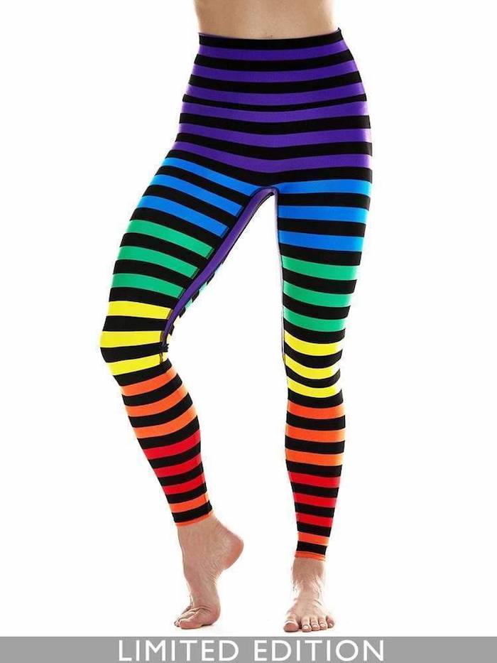 k-deer sneaker-length-dana-stripe leggings