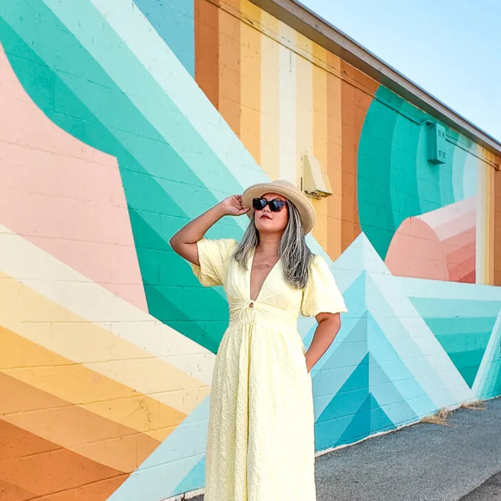 Geometric Pastel Mural East Nashville Abercrombie Dress Kuru Sandals Wallaroo Amelia Hat